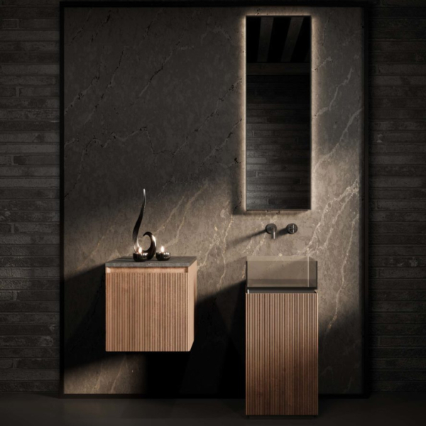 Découvrez le système plissé avec la vasque Kubik